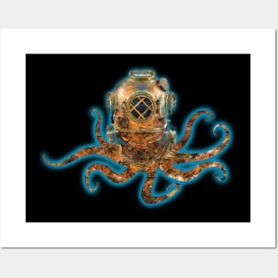 Cthulhu Vintage Diving Helmet Posters and Art